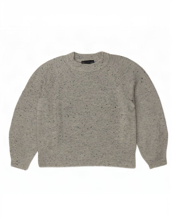 Maglione maglione girocollo da donna Marks & Spencer UK 14 Grigio medio chiazzato