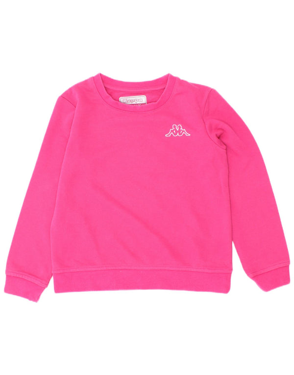 Felpa Kappa Bambina Maglione 4-5 Anni Cotone Rosa
