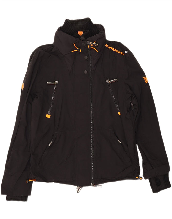 Giacca a vento da donna SUPERDRY UK 16 grande nylon nero