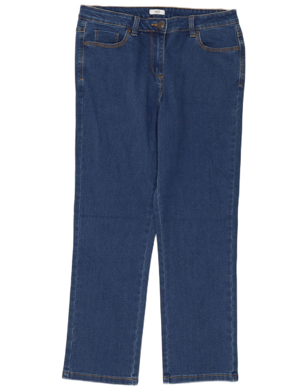 Jeans dritti Petite da donna M&Co UK 12 Medio W30 L27 Cotone blu