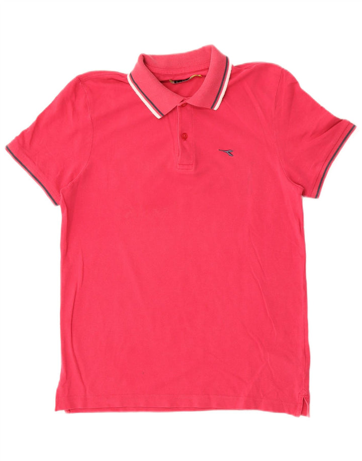 Polo Uomo Diadora Cotone Rosa Medio