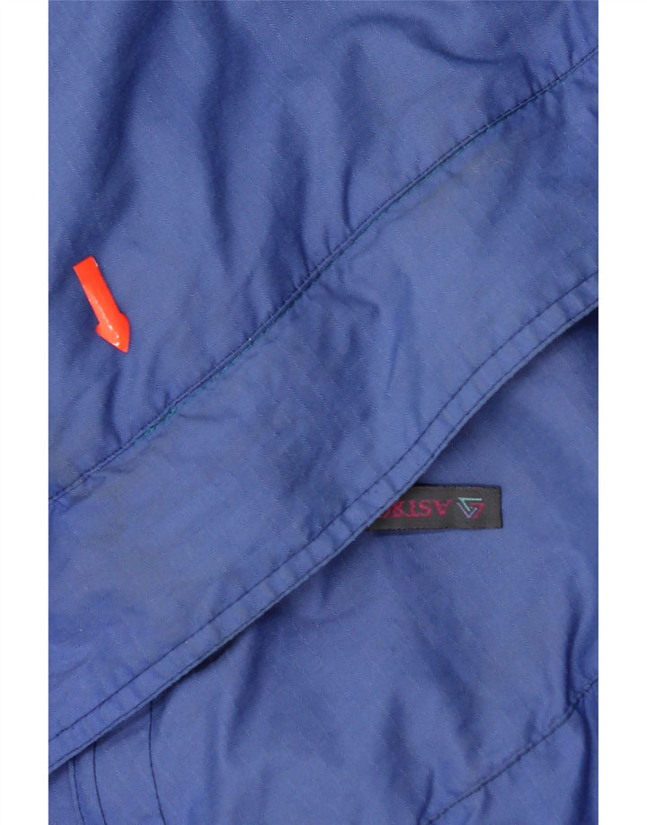 Giacca da sci pullover con grafica vintage da uomo UK 42 XL blu poliammide