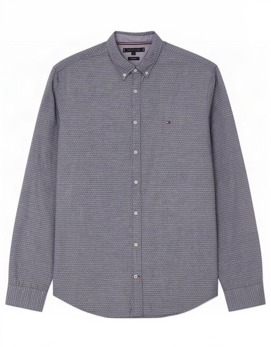 Camicia da uomo Regular Fit Tommy Hilfiger Large in cotone maculato blu