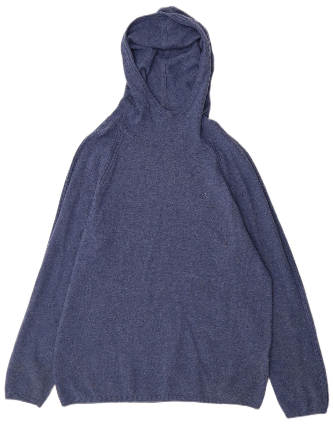 Maglione con cappuccio da uomo Calvin Klein piccolo blu screziato