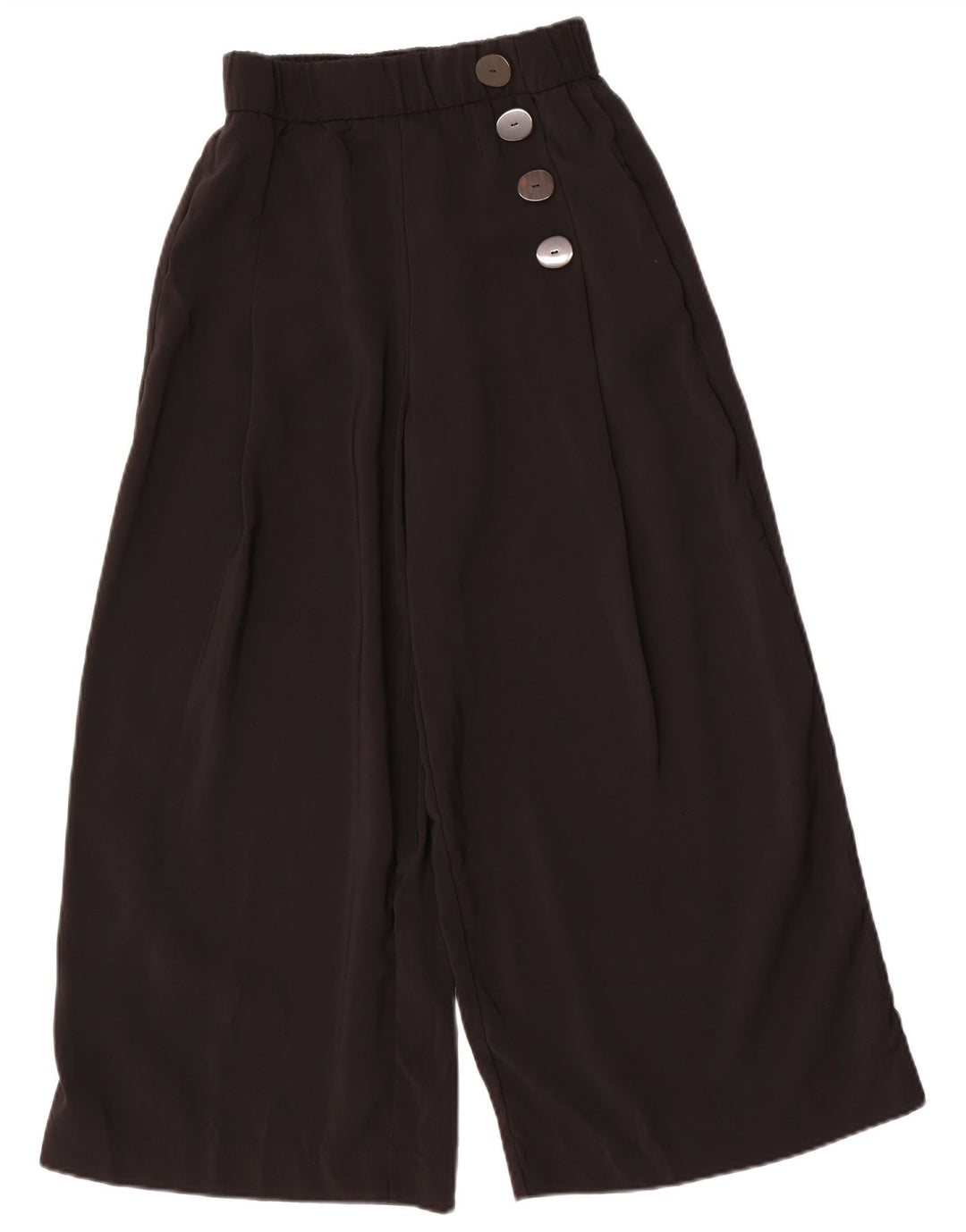 Pantaloni corti da donna Zara a gamba larga medi W30 L24 poliestere nero