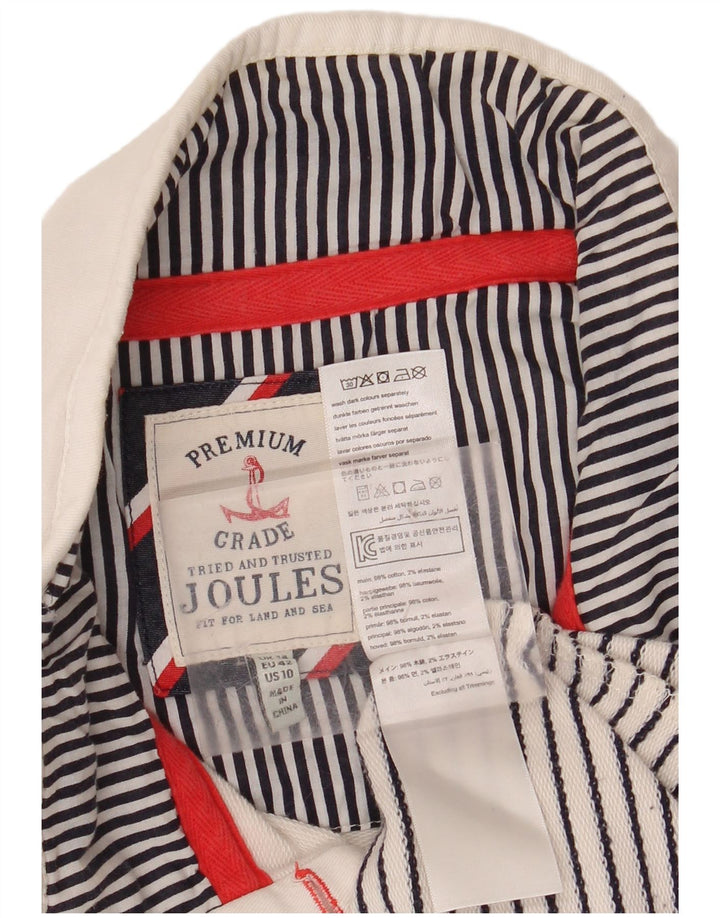 JOULES Felpa da donna Maglione UK 14 Medium Off White Striped