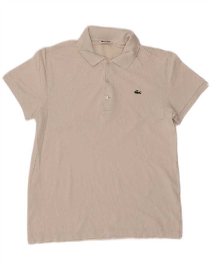 Polo da uomo Lacoste taglia 4 media in cotone bianco