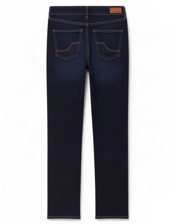 Jeans dritti da donna Fat Face UK 12 Medio W30 L30 Cotone blu navy