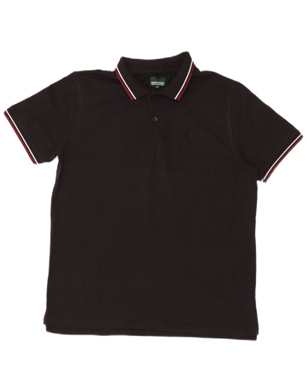 Polo Uomo Enrico Coveri XL Cotone Rigato Nero
