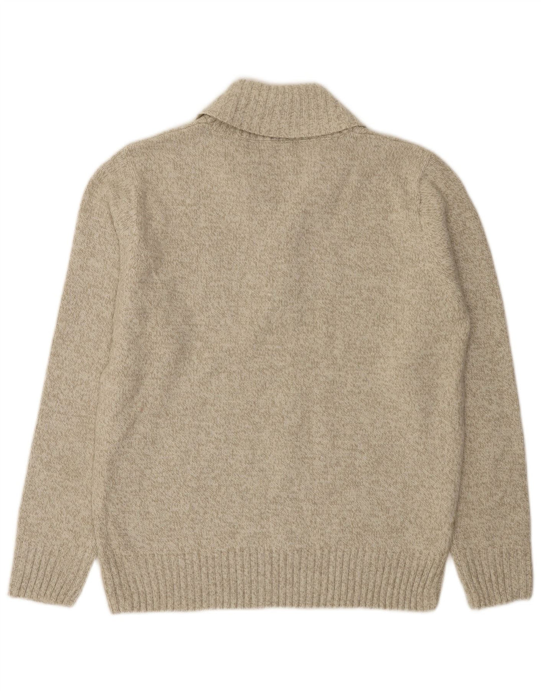 Maglione da uomo Marks & Spencer con collo a scialle in acrilico screziato verde medio