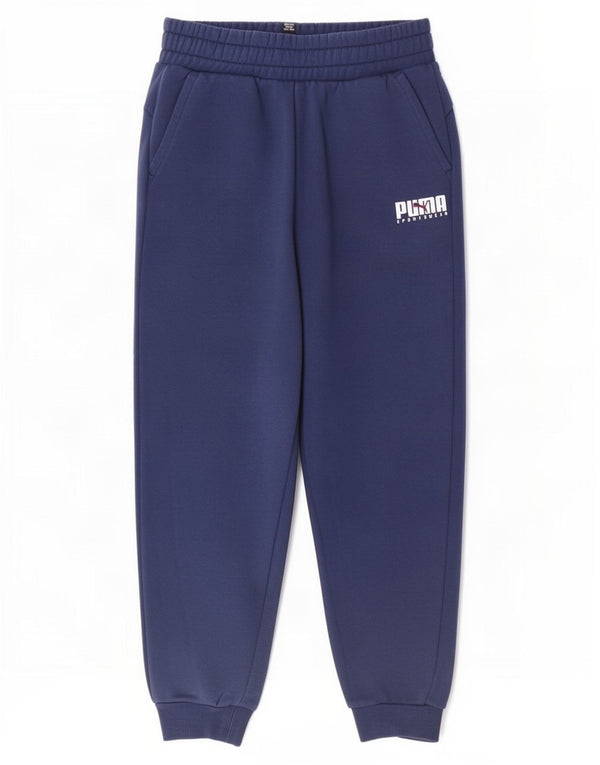 Pantaloni da tuta da ragazzo Puma Joggers 11-12 anni in cotone blu navy