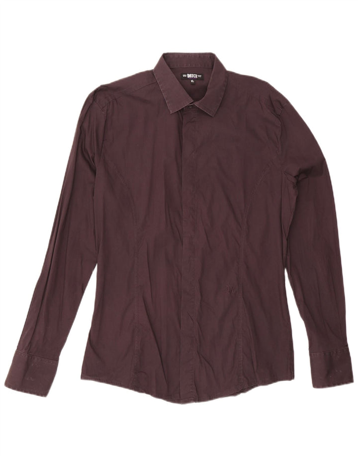 Camicia da uomo Datch XL in cotone marrone