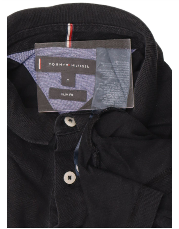 TOMMY HILFIGER Polo da uomo slim fit cotone medio nero