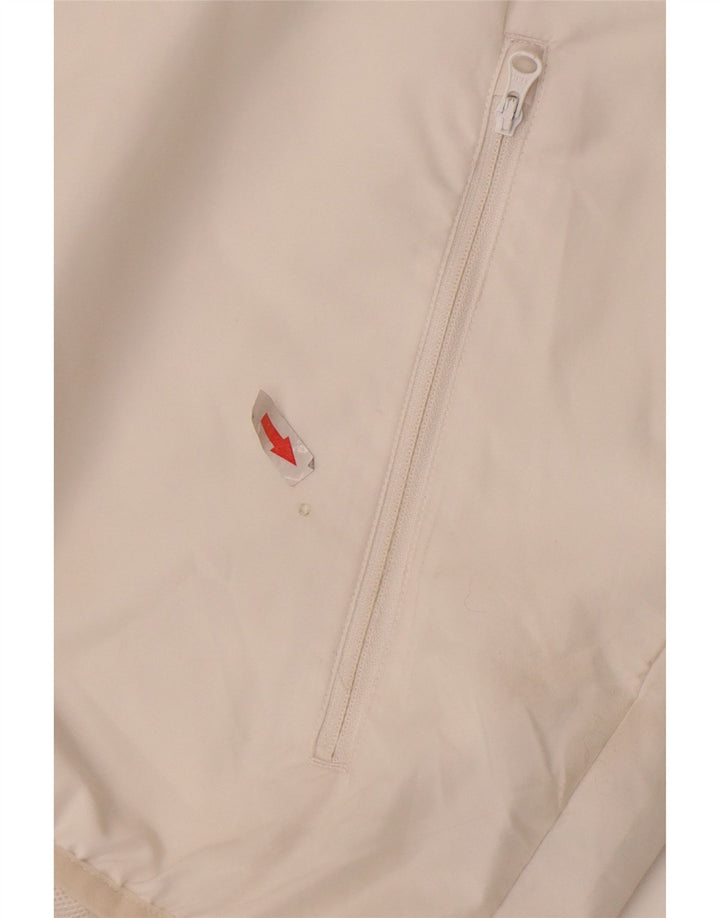 Giacca a vento con cappuccio Adidas Climalite da uomo UK 40 Large Poliestere bianco