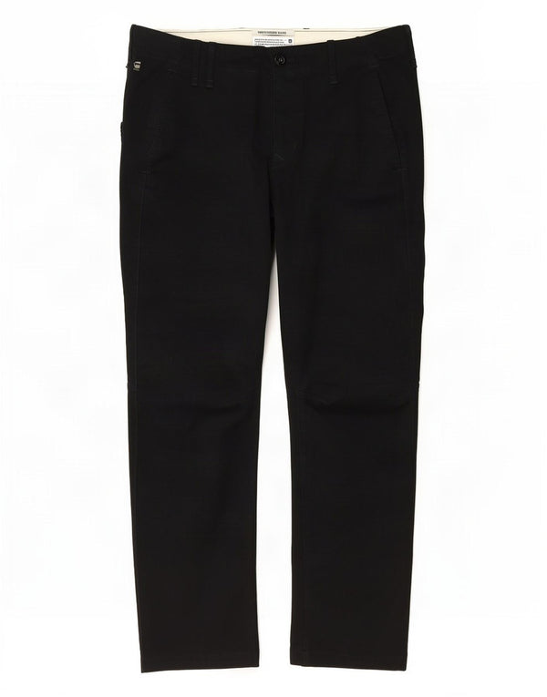 Pantaloni chino dritti da uomo G-Star W36 L28 cotone nero