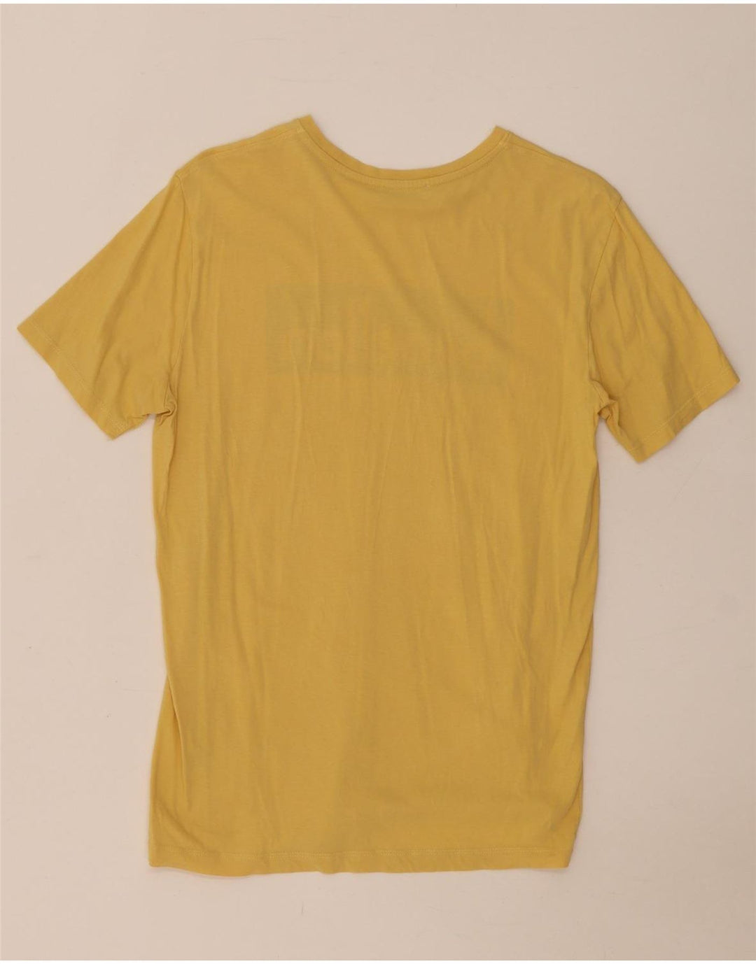 T-shirt grafica da uomo Benetton Top in cotone giallo medio