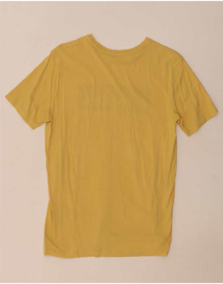 T-shirt grafica da uomo Benetton Top in cotone giallo medio