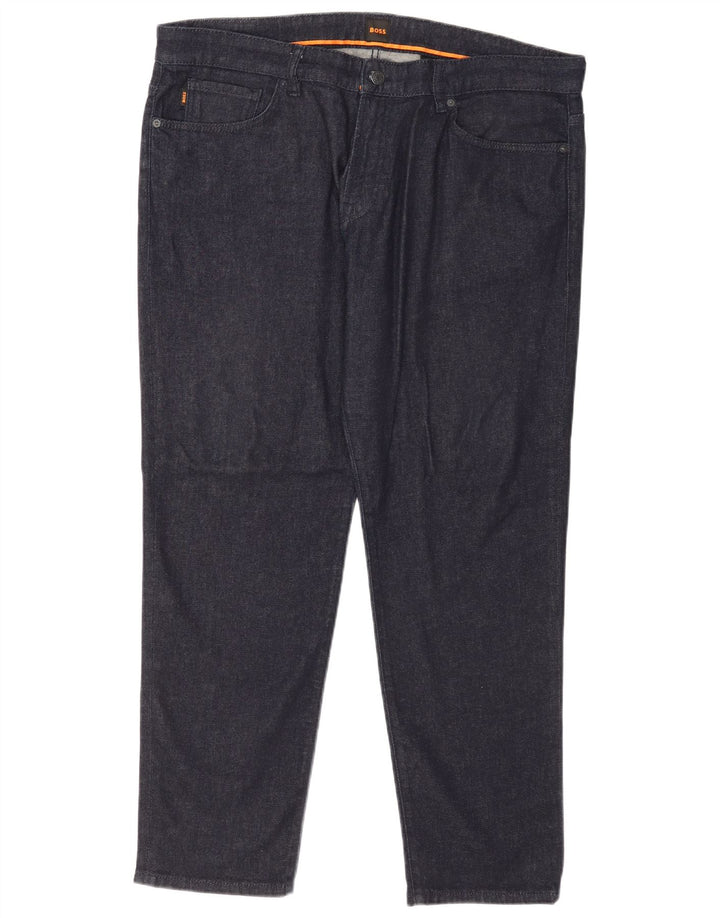 Jeans slim da uomo Hugo Boss W38 L32 cotone blu navy