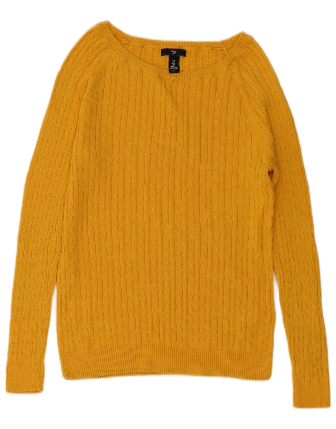 Maglione maglione con scollo a barca da donna Gap UK 12 Cotone giallo medio