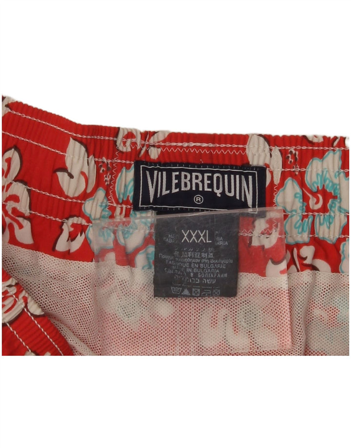 VILEBREQUIN Mens Swimming Shorts 3XL  Red Floral Polyamide