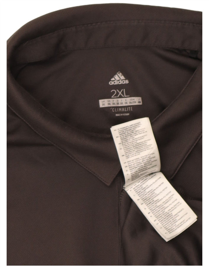 Polo Adidas Uomo Climalite 2XL Poliestere Grigio