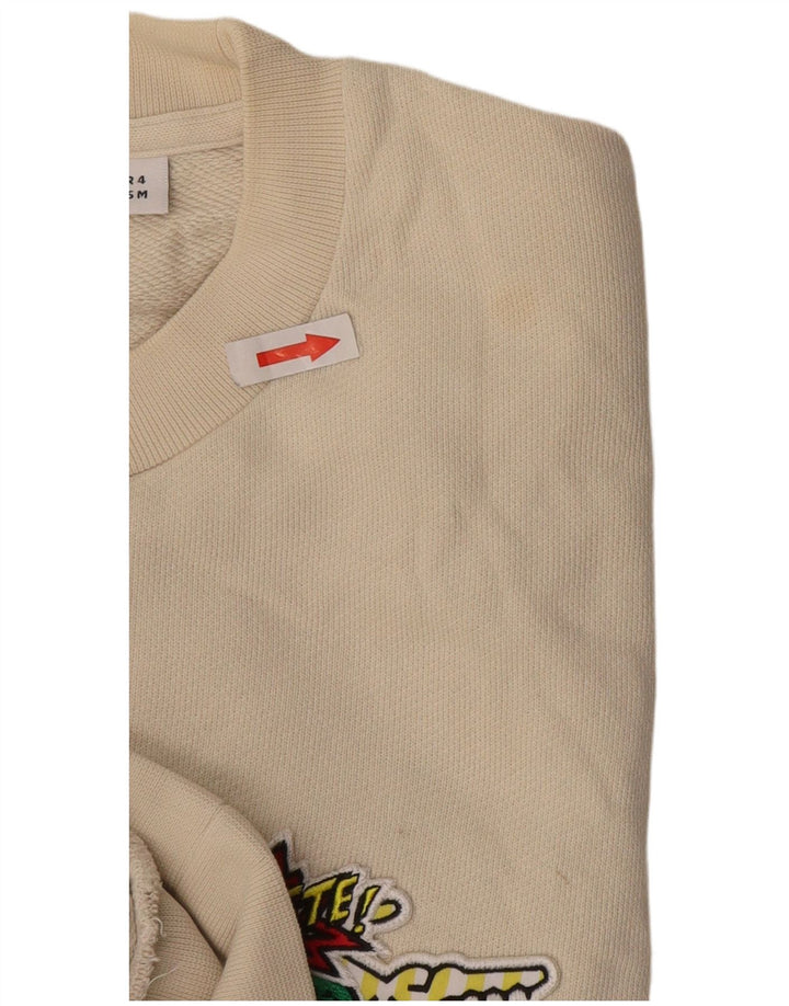 Felpa da uomo con vestibilità grafica classica Lacoste, taglia 4, beige medio