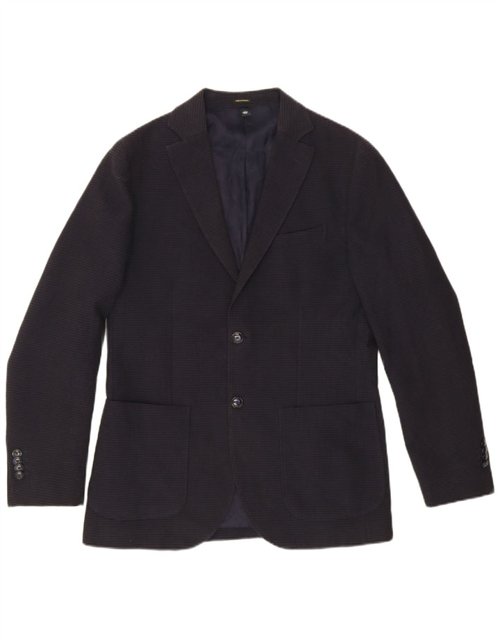 Giacca blazer da uomo a 2 bottoni Massimo Dutti EU 48 acetato medio blu navy