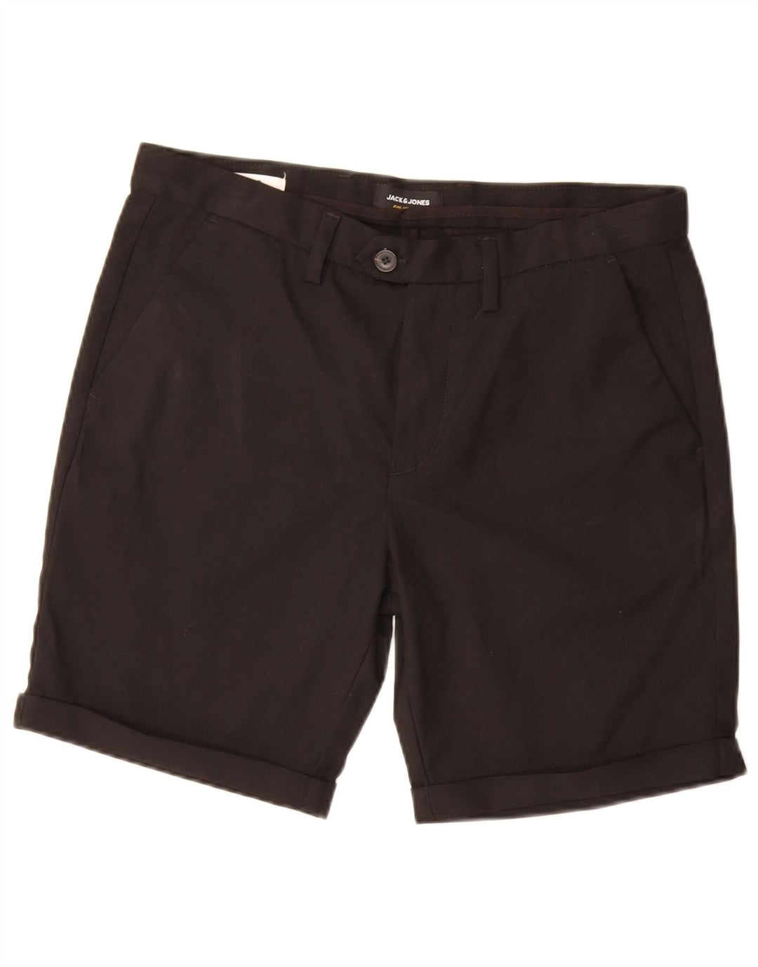 JACK & JONES Pantaloncini chino da uomo medi W30 poliestere nero