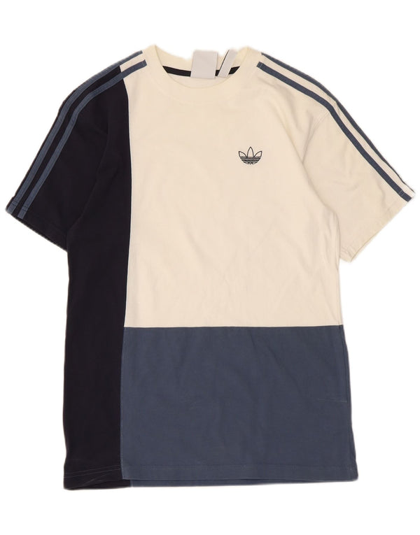 Adidas Mens T-Shirt Top Small Multicoloured Colourblock Cotton