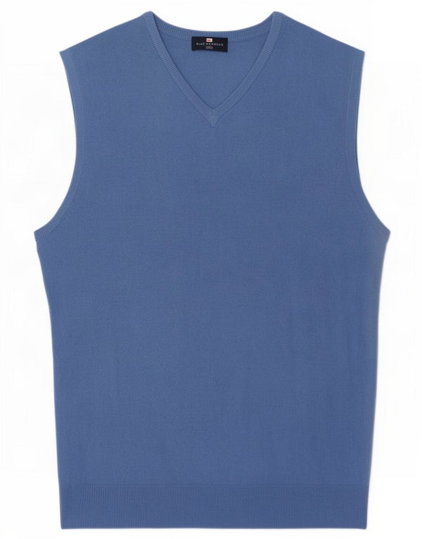 Marks & Spencer Canotta da uomo blu Harbour Vest grande in acrilico
