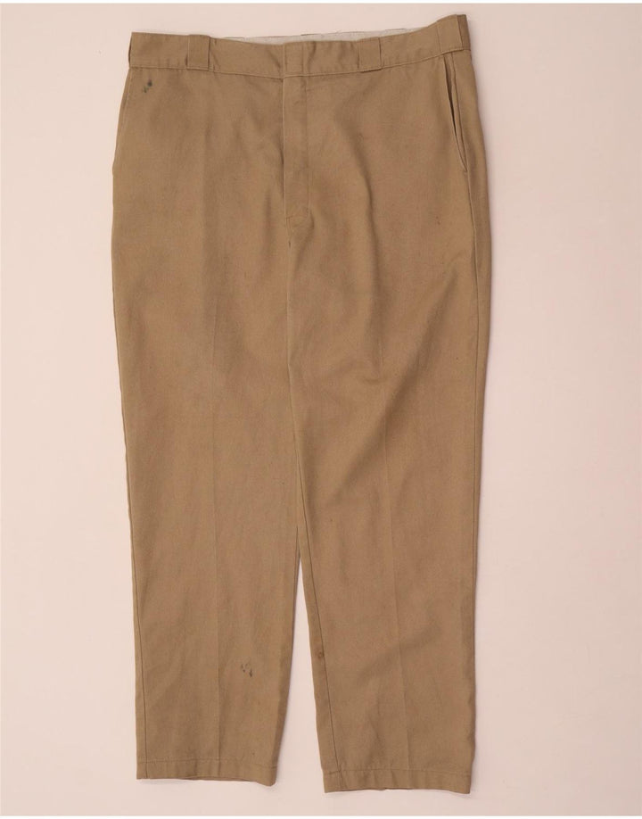 Pantaloni chino dritti da uomo Dickies W40 L32 poliestere beige