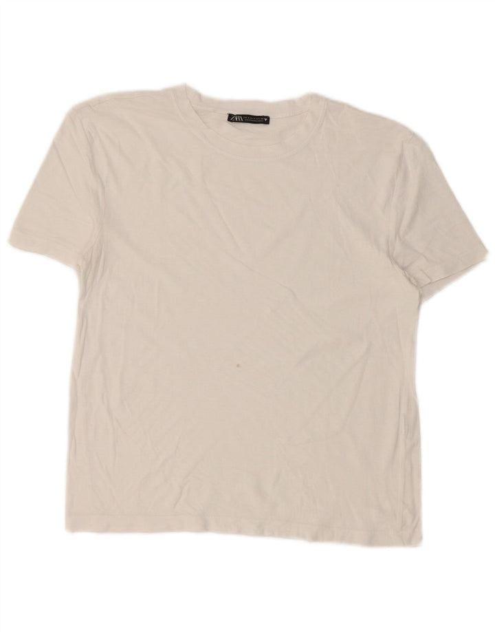 T-shirt Zara da donna Top UK 10 piccola bianca
