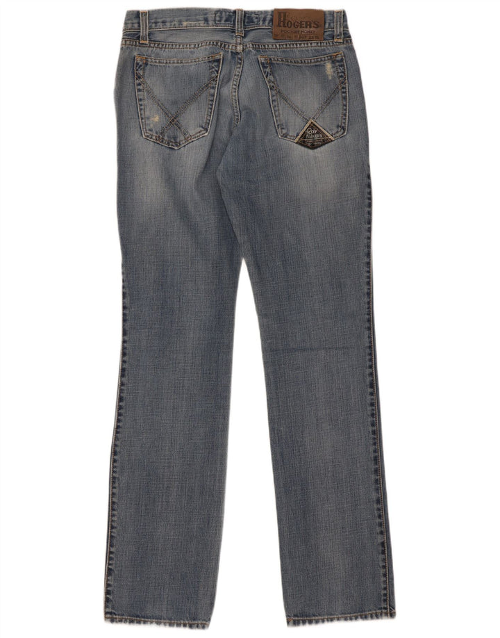 Jeans slim invecchiati da uomo Roy Rogers W31 L34 cotone blu