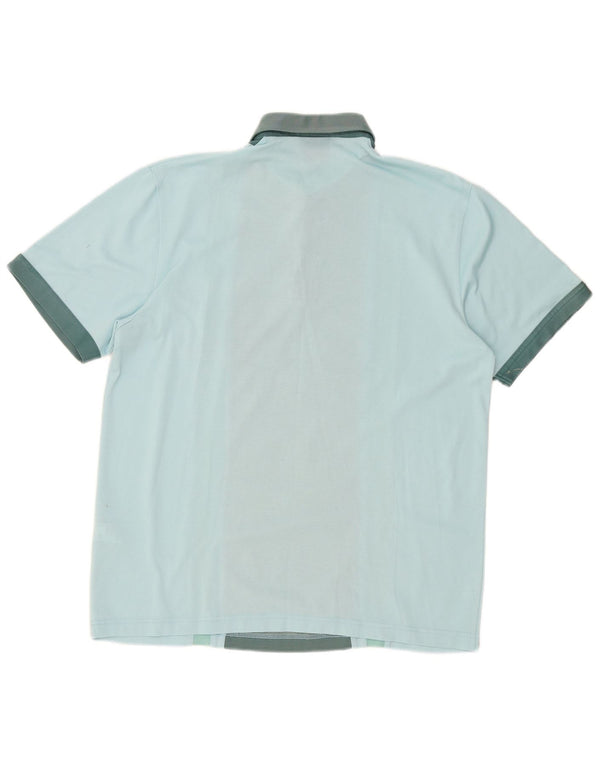 Polo Gabicci Uomo Large Blu Colourblock in cotone