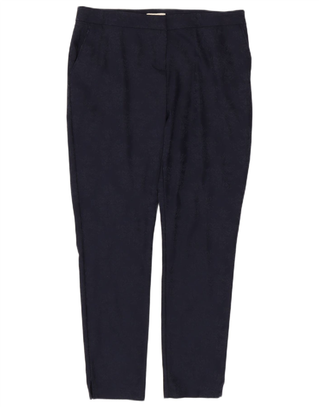 MONSOON Pantaloni chino slim da donna UK 14 Large W34 L29 Blu navy floreale
