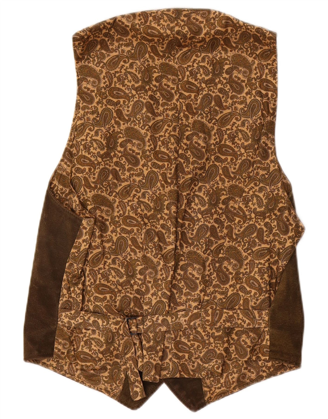 Gilet vintage da uomo in pelle scamosciata IT 50 in pelle marrone medio