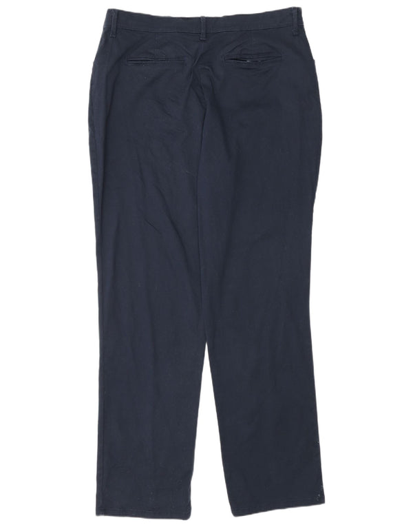 Pantaloni casual dritti a vita alta da donna Lee US 16 2XL W34 L30 Blu Navy