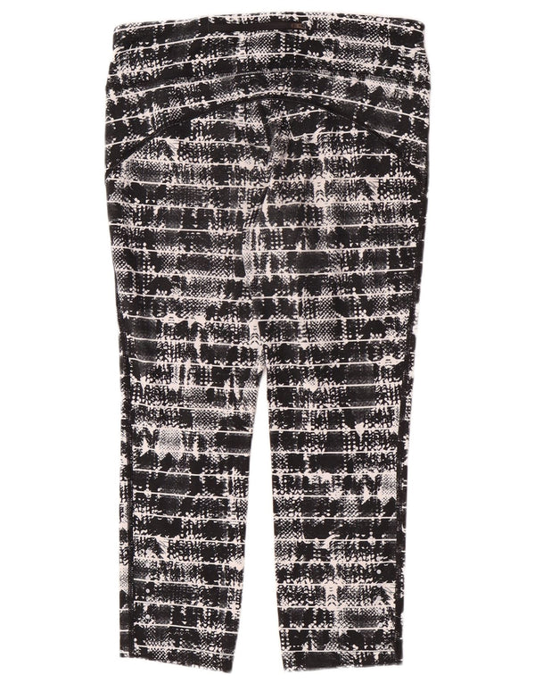 Leggings Capri da donna Nike UK 12 poliestere geometrico nero medio
