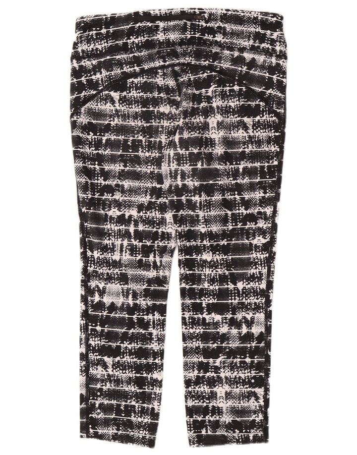 Leggings Capri da donna Nike UK 12 poliestere geometrico nero medio
