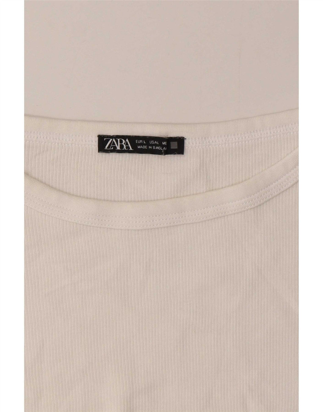 Top Zara da donna a maniche lunghe UK 14 grande bianco