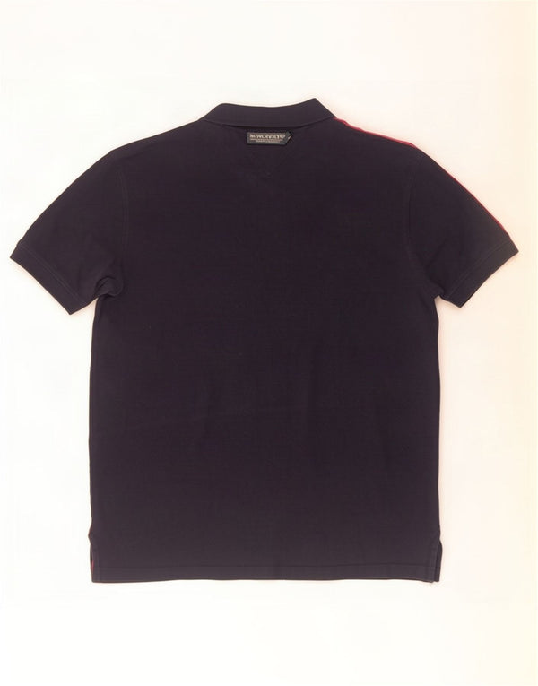 Polo Tommy Hilfiger da uomo vestibilità regolare XL in cotone color block blu navy