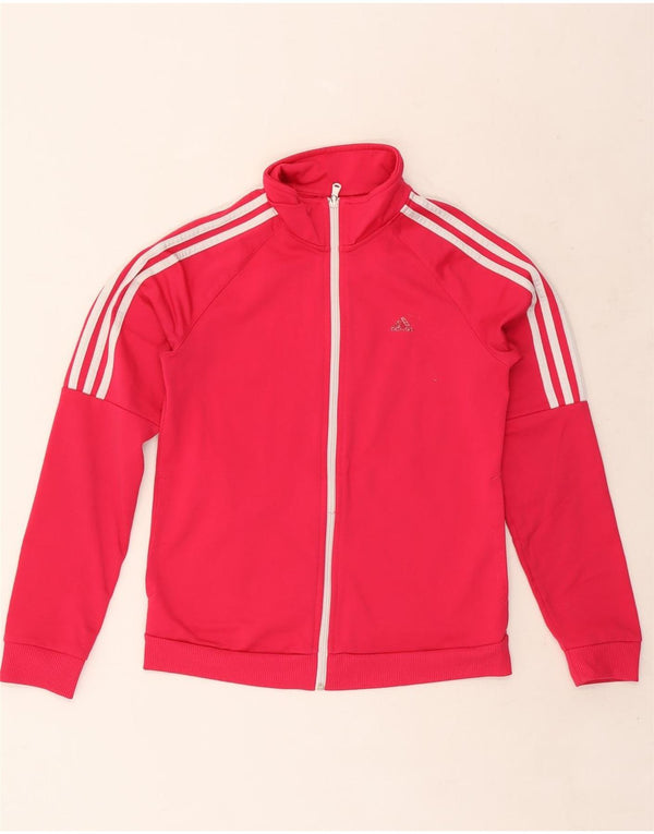 Giacca da tuta da donna ADIDAS UK 4/6 XS poliestere rosa