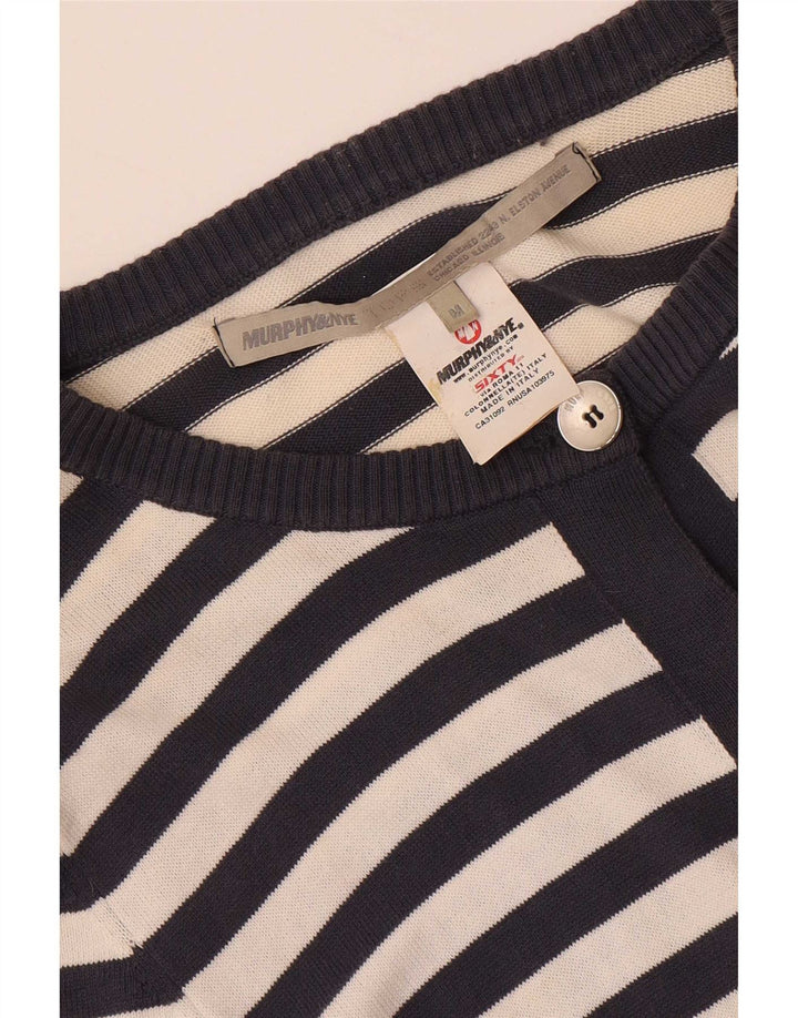 Maglione cardigan da donna Murphy & Nye UK 12 medio blu navy nautico