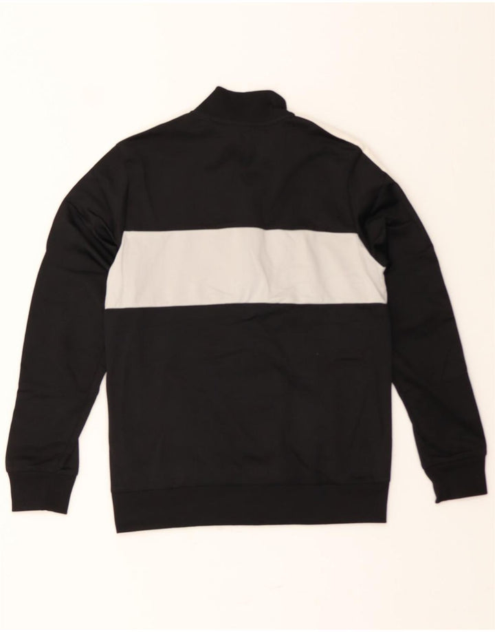 ADIDAS Boys Tracksuit Top Jacket 11-12 Years Black Colourblock Polyester Vintage Adidas and Second-Hand Adidas from Messina Hembry 