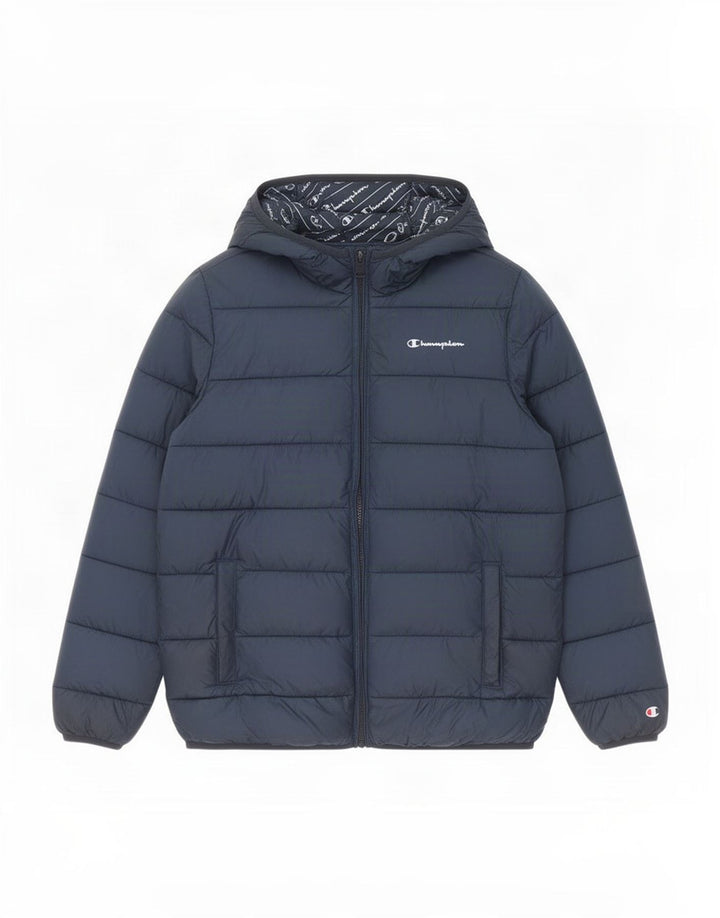 Giacca imbottita con cappuccio da uomo Champion UK 38 poliestere medio blu navy