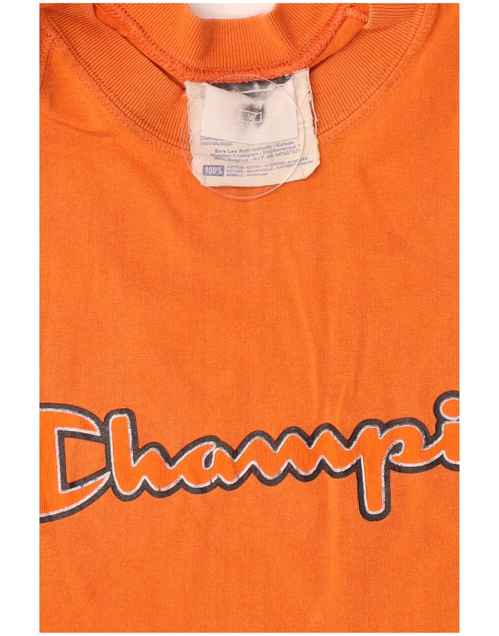 T-shirt grafica da uomo Champion Top in cotone arancione medio