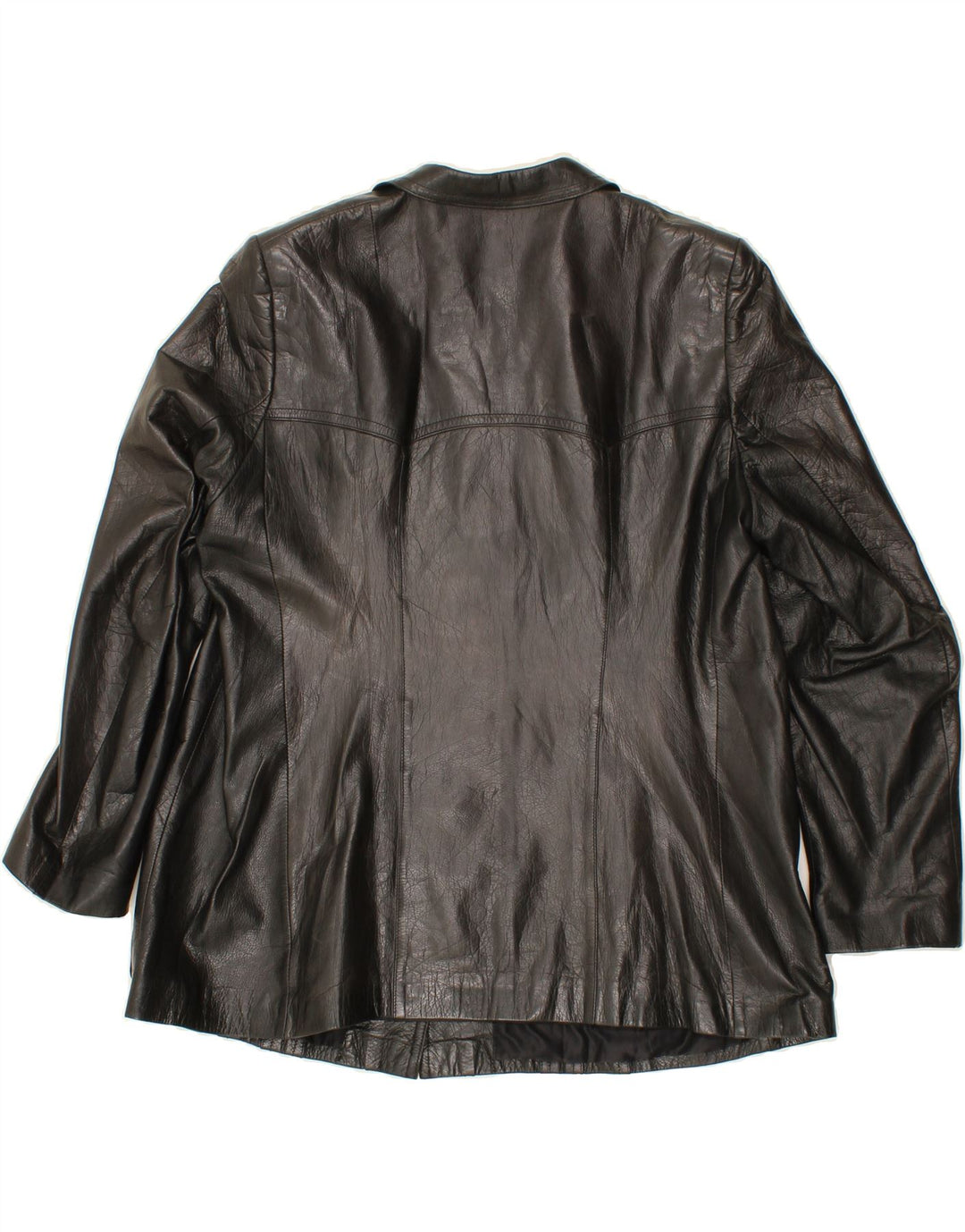 VINTAGE Womens Leather Jacket UK 16 Large Black Vintage Vintage and Second-Hand Vintage from Messina Hembry 