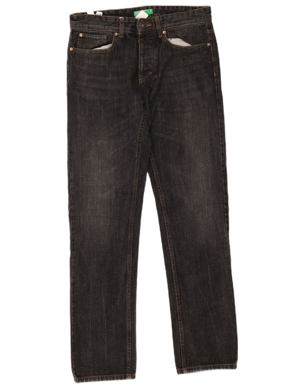 Jeans slim da uomo Benetton W31 L32 Grigi