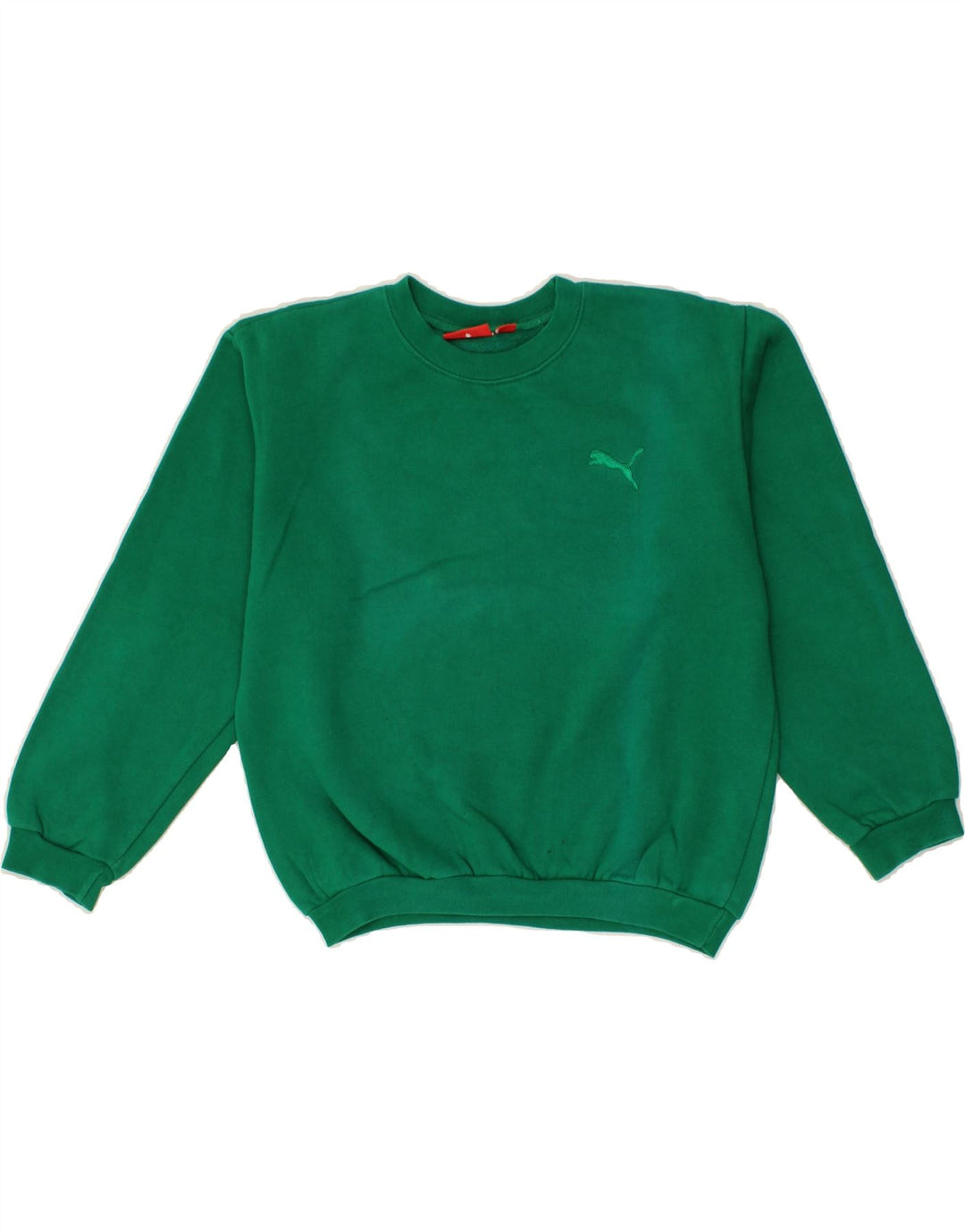 PUMA Boys Sweatshirt Jumper 9-10 Years Medium Green Cotton Vintage Puma and Second-Hand Puma from Messina Hembry 