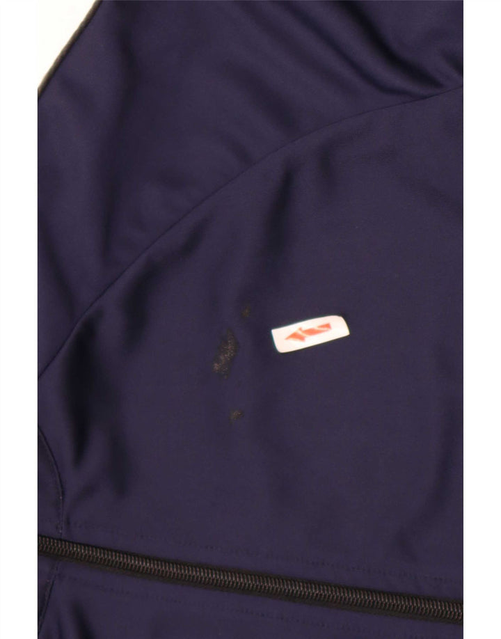 Giacca da ginnastica grafica da uomo Kappa a blocchi di colore blu navy medio